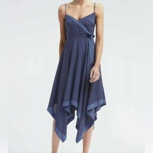 Banana Republic Melissa Handkerchief-Hem Asymmetrical
Strappy Sleeve Dress